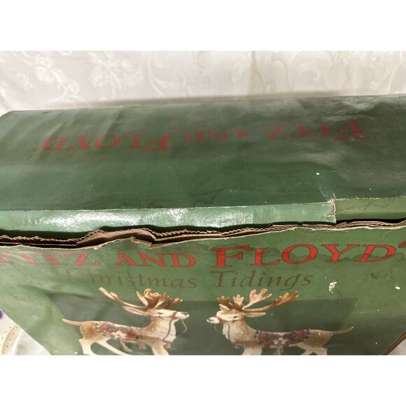 NEW Fitz & Floyd "Christmas Tidings" Ceramic Reindeer Figurines Discontinued - Picture 9 of 10